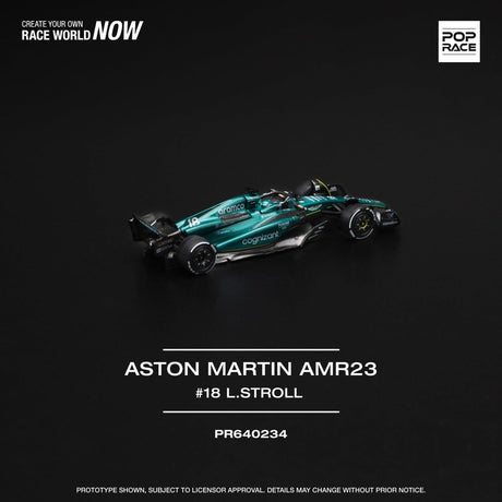 Pop Race Aston Martin Aramco AMR23 18 - 1:64 Scale - Phillips Hobbies