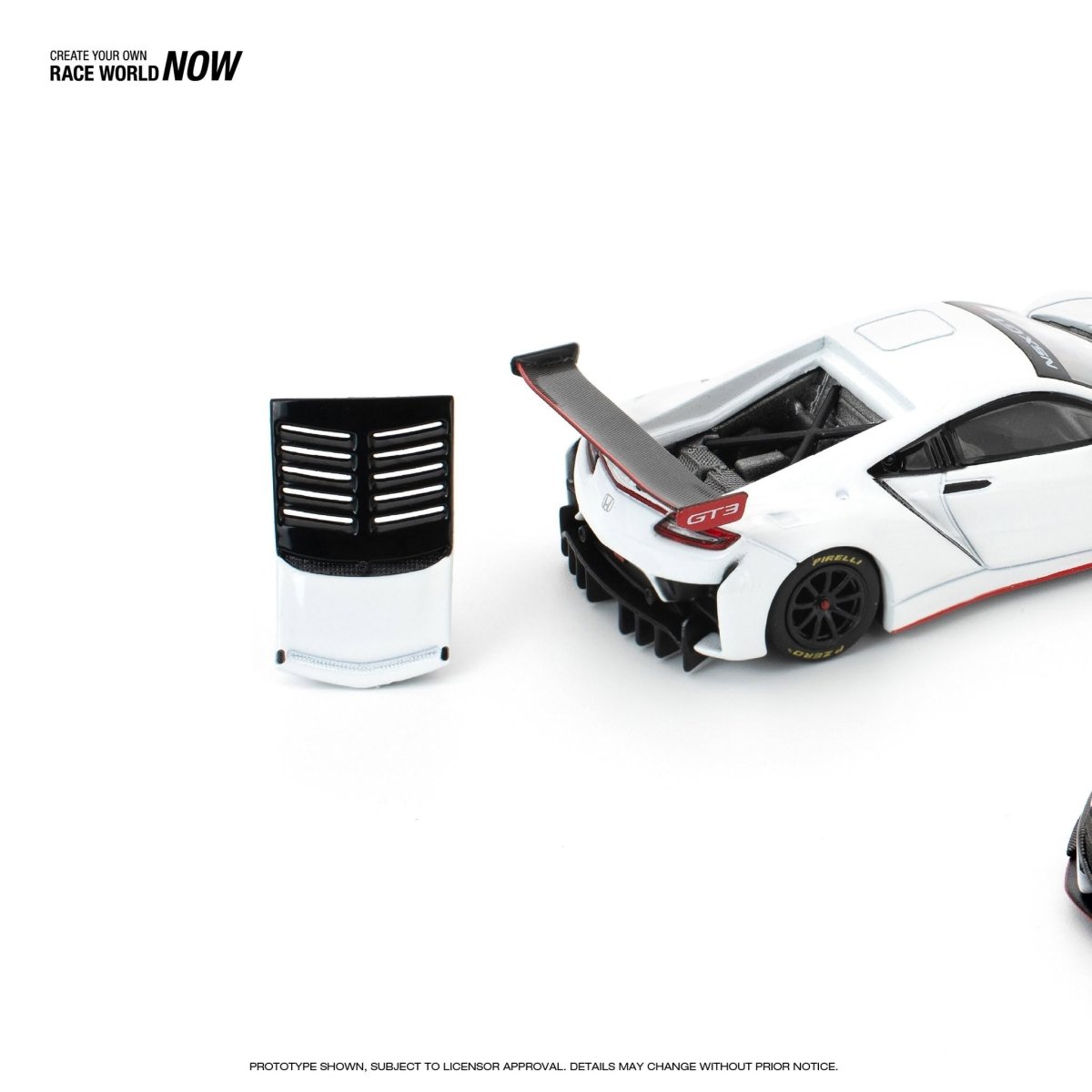 Pop Race Honda NSX GT3 EVO22 White - 1:64 Scale - Phillips Hobbies