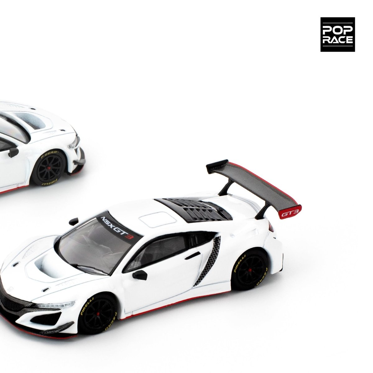 Pop Race Honda NSX GT3 EVO22 White - 1:64 Scale - Phillips Hobbies