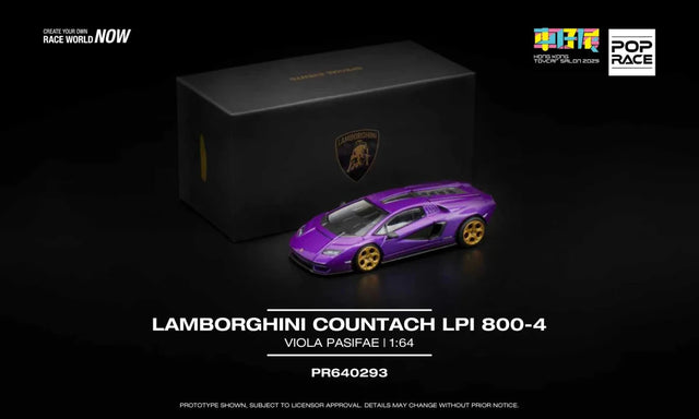 Pop Race Lamborghini Countach LPI 800-4 Viola Pasifae Special Event Model - 1:64 Scale - Phillips Hobbies