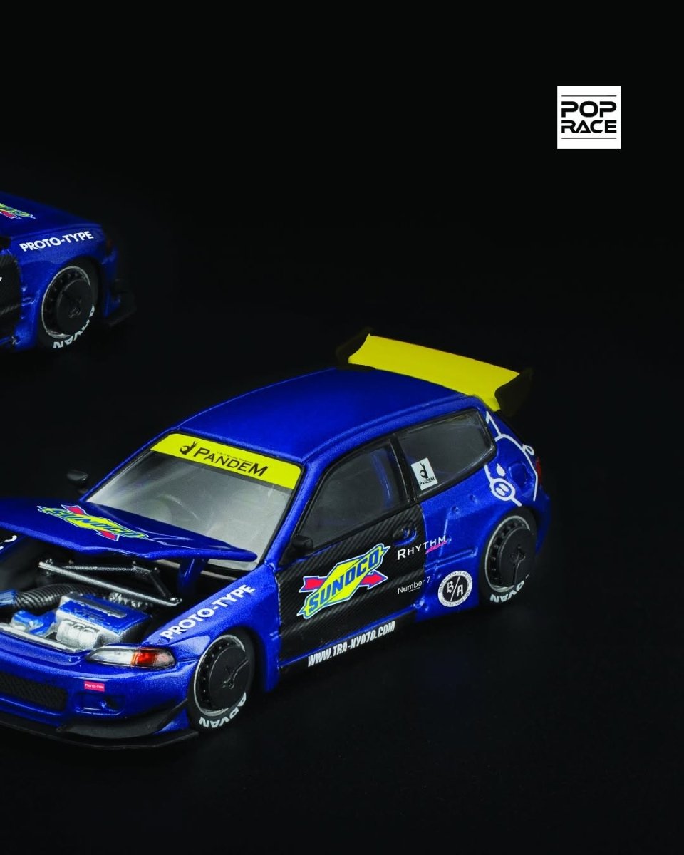Pop Race Pandem Civic EG6 - 1:64 Scale - Phillips Hobbies