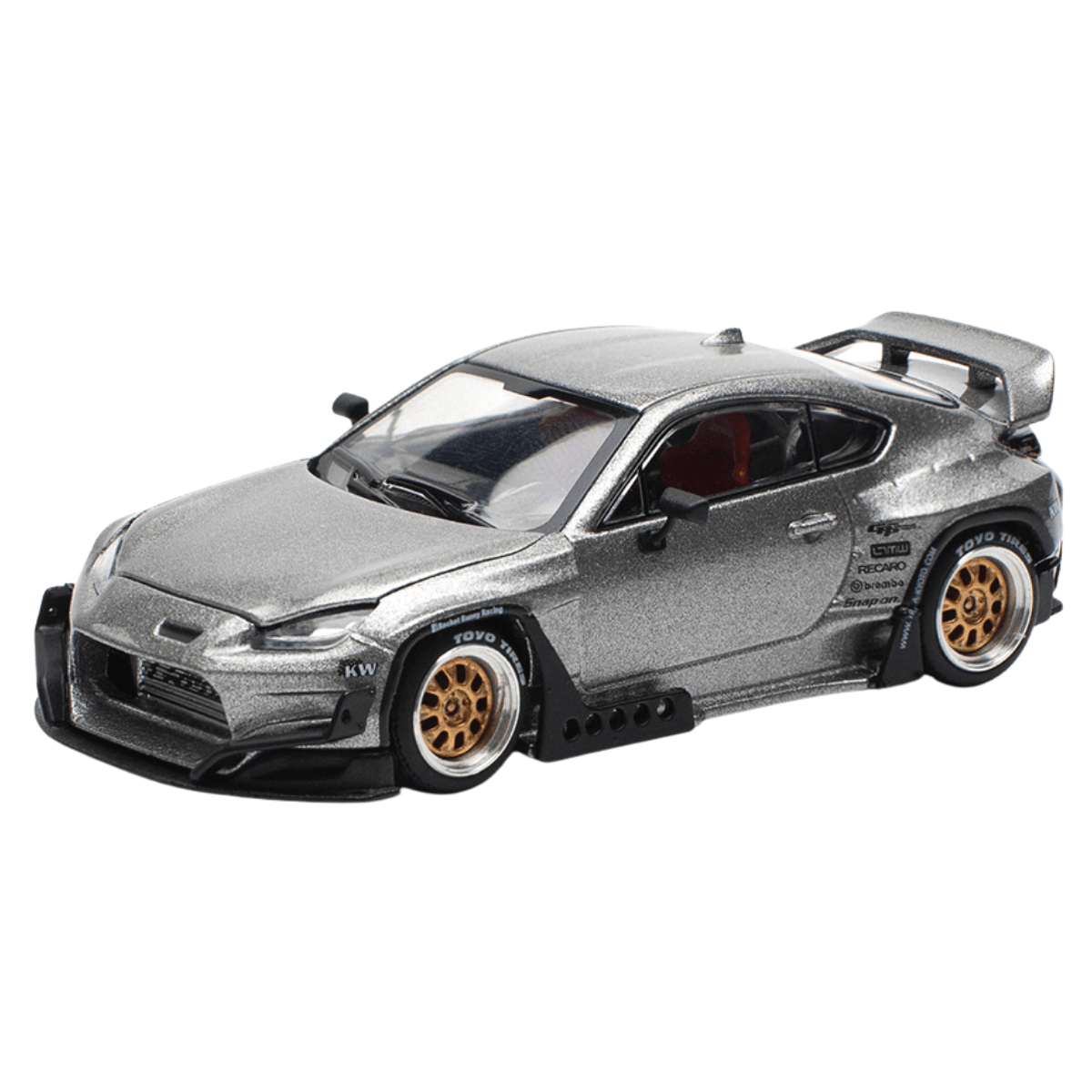 Pop Race Pandem GR86 Silver (New Tooling) - 1:64 Scale Model - Phillips Hobbies