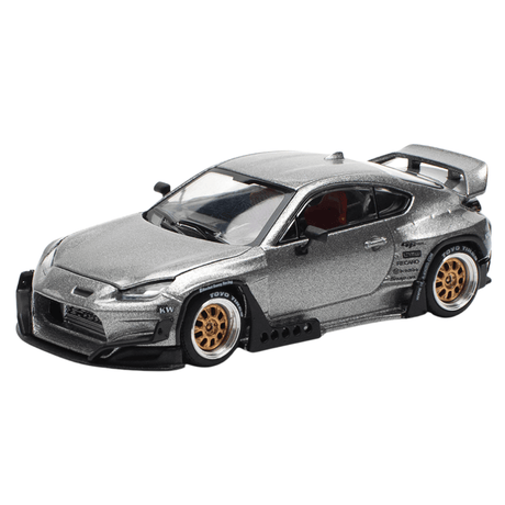 Pop Race Pandem GR86 Silver (New Tooling) - 1:64 Scale Model - Phillips Hobbies