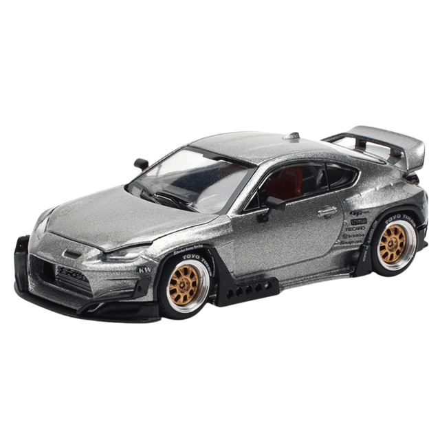 Pop Race Pandem GR86 Silver (New Tooling) - 1:64 Scale Model - Phillips Hobbies