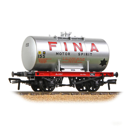 PRE - ORDER: Bachmann 14T Anchor - Mounted Tank Wagon 'Fina' Silver - OO Gauge - Phillips Hobbies