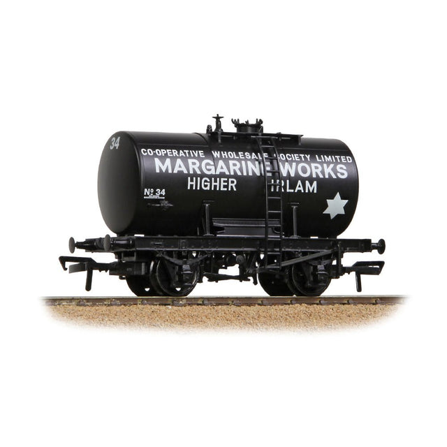PRE - ORDER: Bachmann 14T Anchor - Mounted Tank Wagon 'Irlam Margarine Works' Black - OO Gauge - Phillips Hobbies