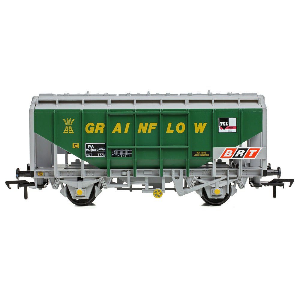 PRE - ORDER: Bachmann 35 Ton PAA Bulk Grain Wagon 'Grainflow' Green & Grey - OO Gauge - Phillips Hobbies