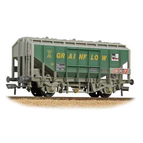 PRE - ORDER: Bachmann 35 Ton PAA Bulk Grain Wagon 'Grainflow' Green & Grey WEATHERED - OO Gauge - Phillips Hobbies