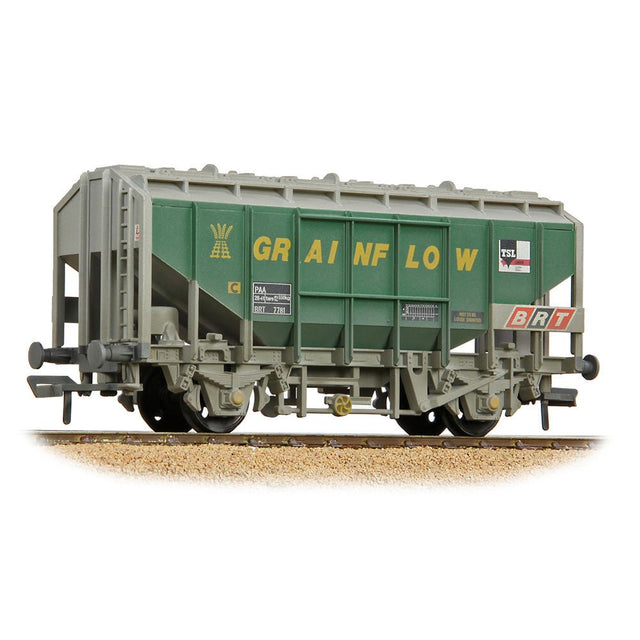 PRE - ORDER: Bachmann 35 Ton PAA Bulk Grain Wagon 'Grainflow' Green & Grey WEATHERED - OO Gauge - Phillips Hobbies