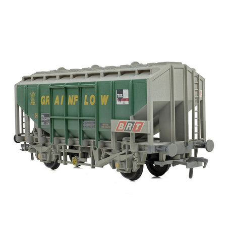 PRE - ORDER: Bachmann 35 Ton PAA Bulk Grain Wagon 'Grainflow' Green & Grey WEATHERED - OO Gauge - Phillips Hobbies