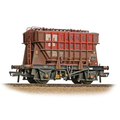 PRE - ORDER: Bachmann BR 22T CPV Presflo Bulk Powder Wagon BR Bauxite 'Tunnel Cement' WEATHERED - OO Gauge - Phillips Hobbies