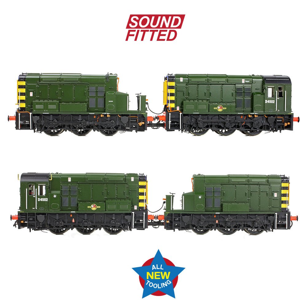 PRE - ORDER: Bachmann Class 13 D4502 BR Green (Wasp Stripes) SOUND FITTED - OO Gauge - Phillips Hobbies