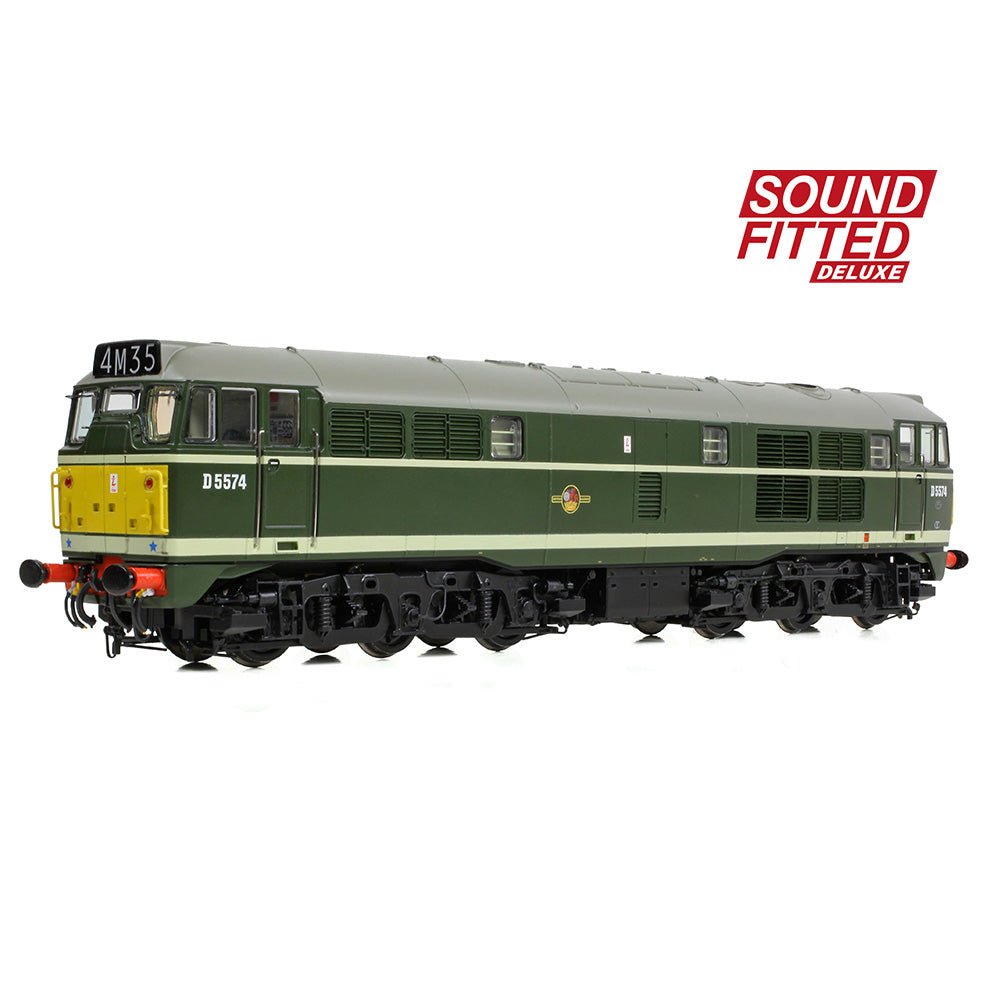 PRE - ORDER: Bachmann Class 30 D5574 BR Green (Small Yellow Panels) SOUND FITTED DELUXE - OO Gauge - Phillips Hobbies