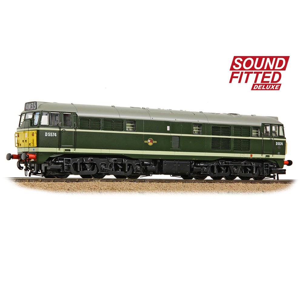 PRE - ORDER: Bachmann Class 30 D5574 BR Green (Small Yellow Panels) SOUND FITTED DELUXE - OO Gauge - Phillips Hobbies