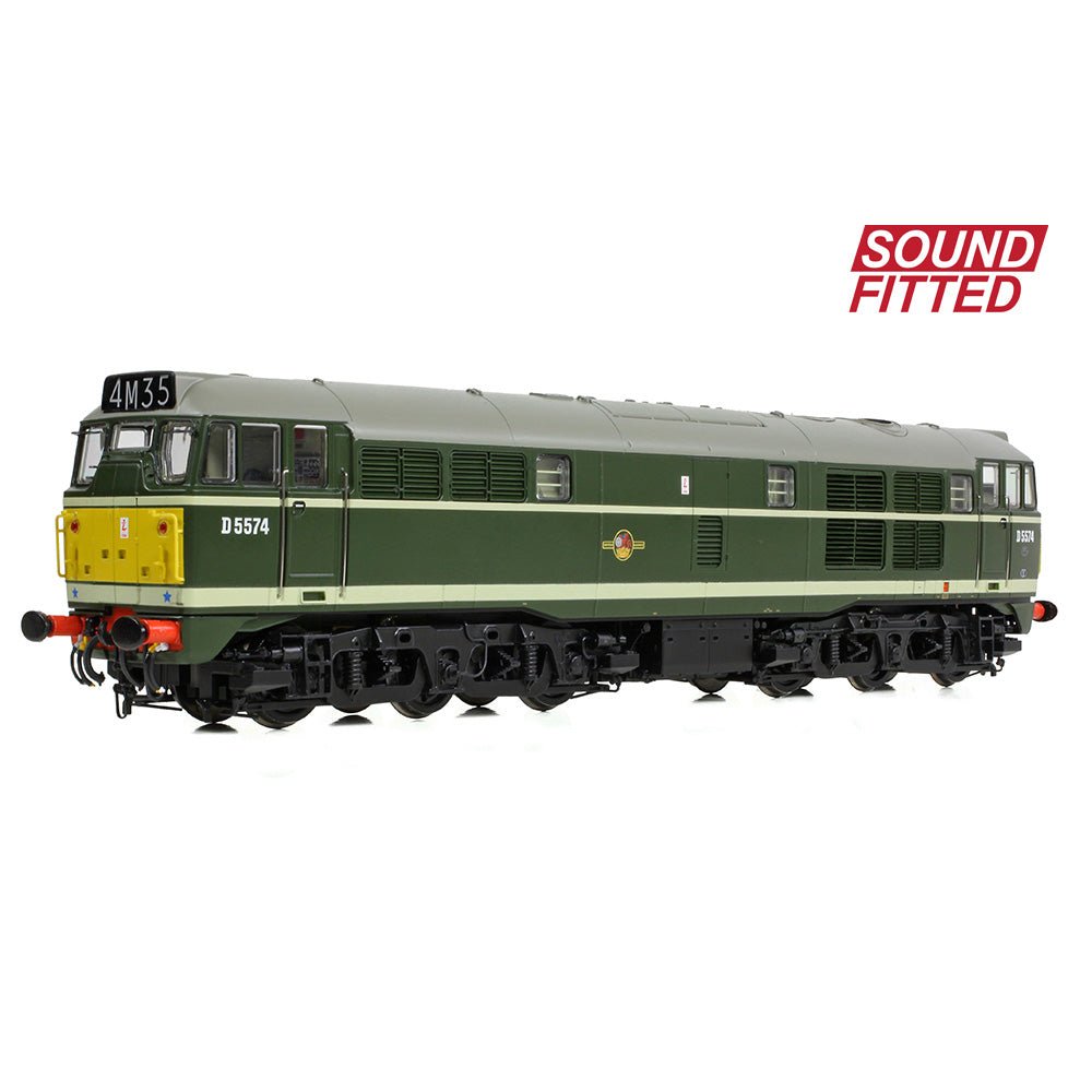 PRE - ORDER: Bachmann Class 30 D5574 BR Green (Small Yellow Panels) SOUND FITTED - OO Gauge - Phillips Hobbies