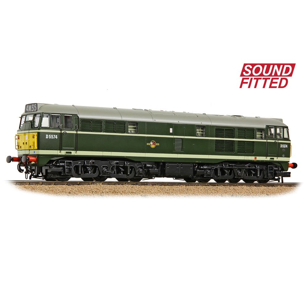 PRE - ORDER: Bachmann Class 30 D5574 BR Green (Small Yellow Panels) SOUND FITTED - OO Gauge - Phillips Hobbies
