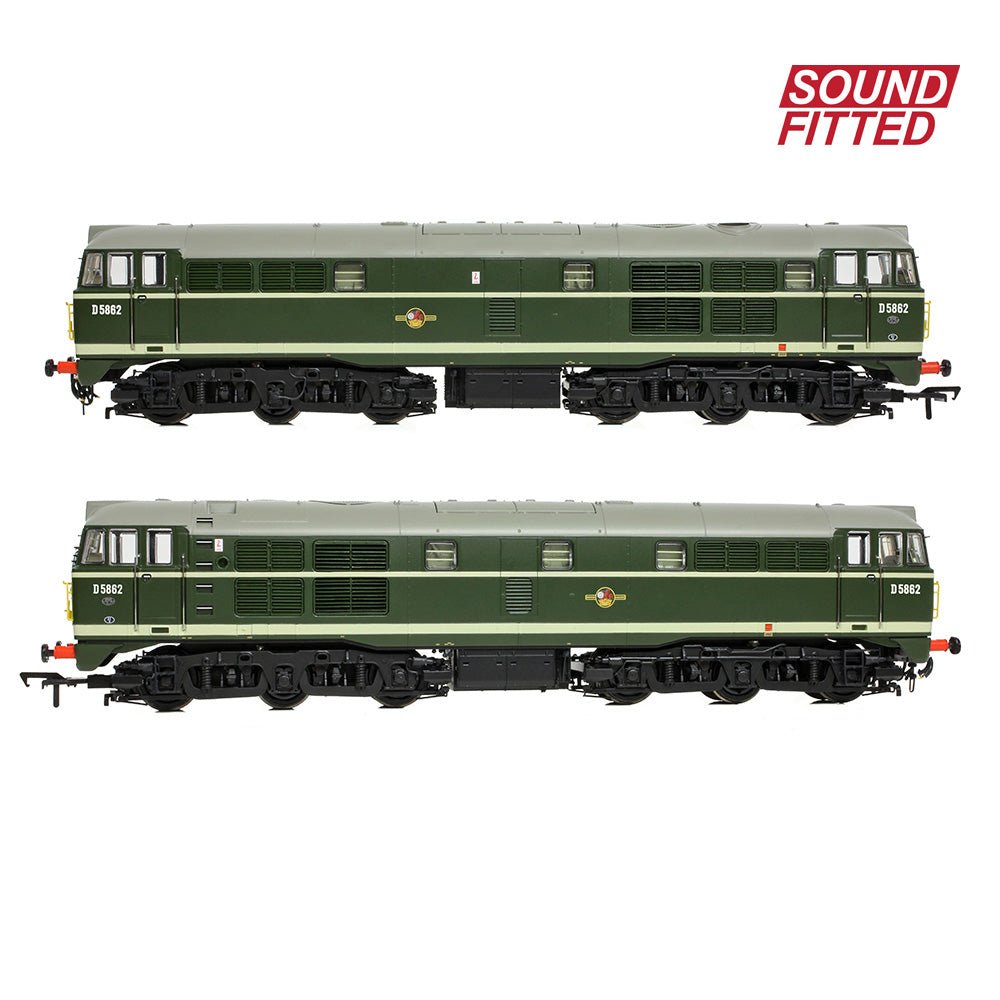 PRE - ORDER: Bachmann Class 30 D5862 BR Green (Small Yellow Panels) SOUND FITTED - OO Gauge - Phillips Hobbies