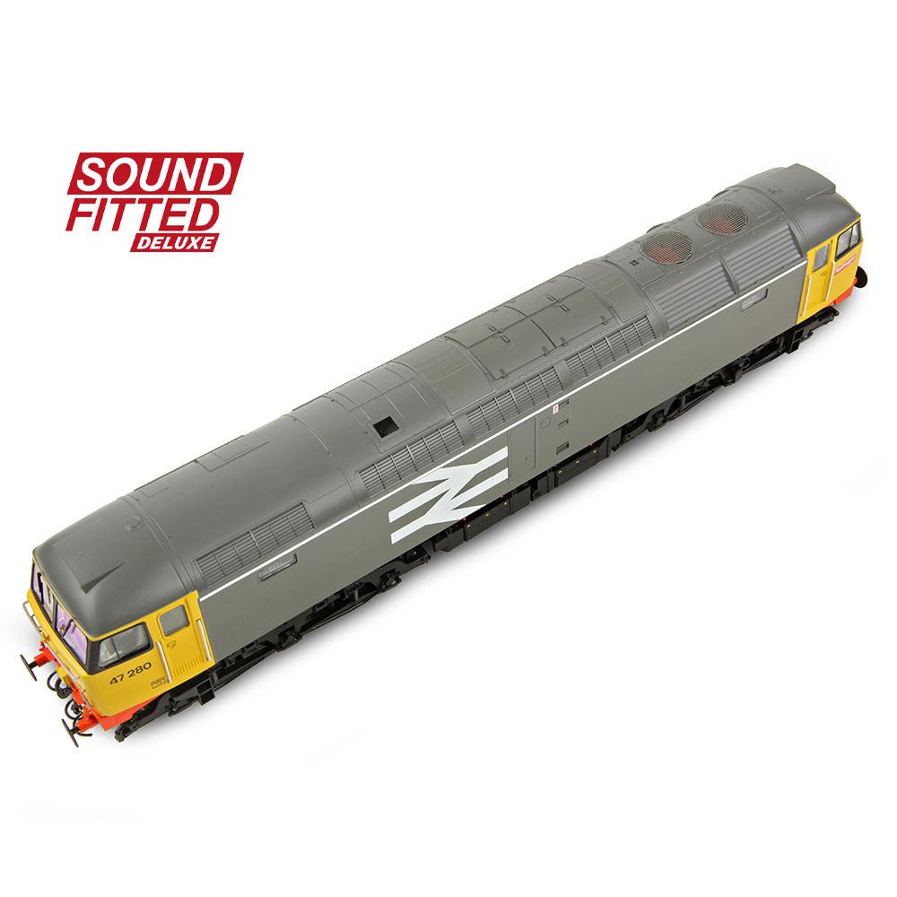 PRE - ORDER: Bachmann Class 47/0 47280 BR Railfreight Grey SOUND FITTED DELUXE - OO Gauge - Phillips Hobbies