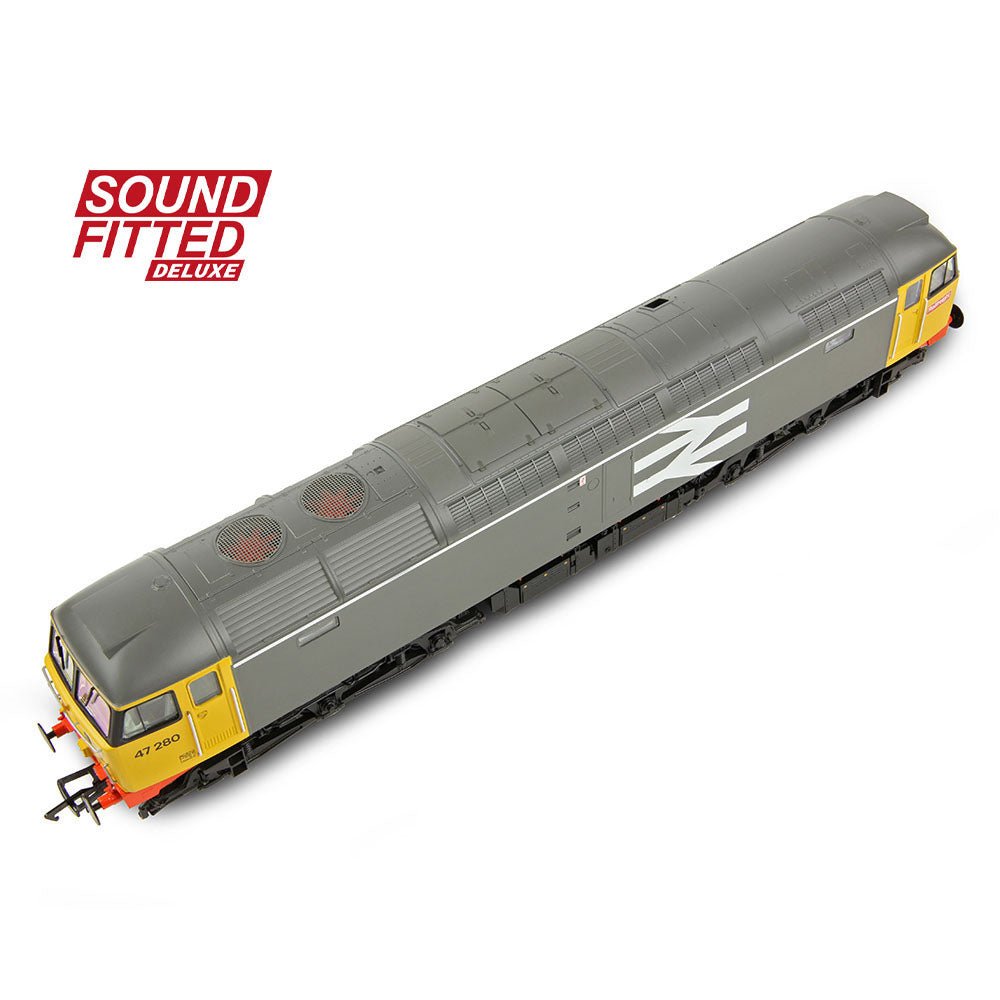 PRE - ORDER: Bachmann Class 47/0 47280 BR Railfreight Grey SOUND FITTED DELUXE - OO Gauge - Phillips Hobbies