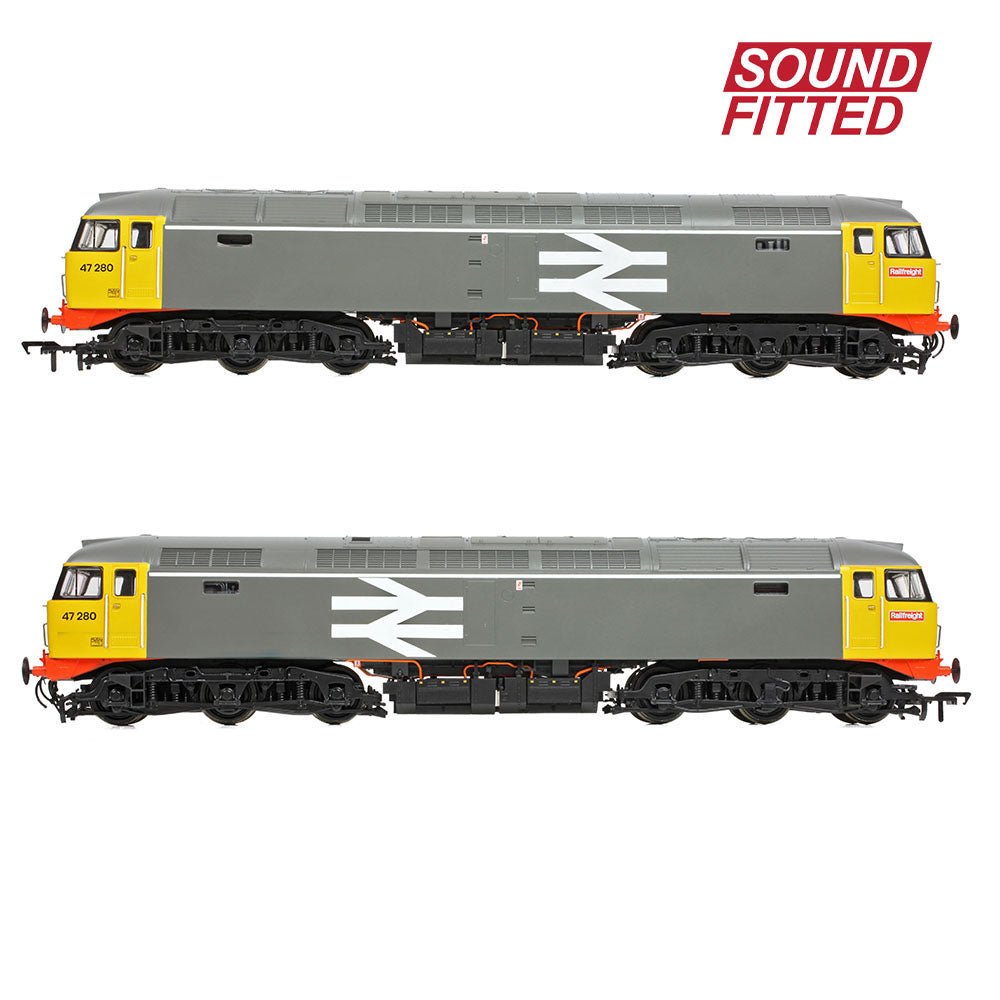 PRE - ORDER: Bachmann Class 47/0 47280 BR Railfreight Grey SOUND FITTED - OO Gauge - Phillips Hobbies