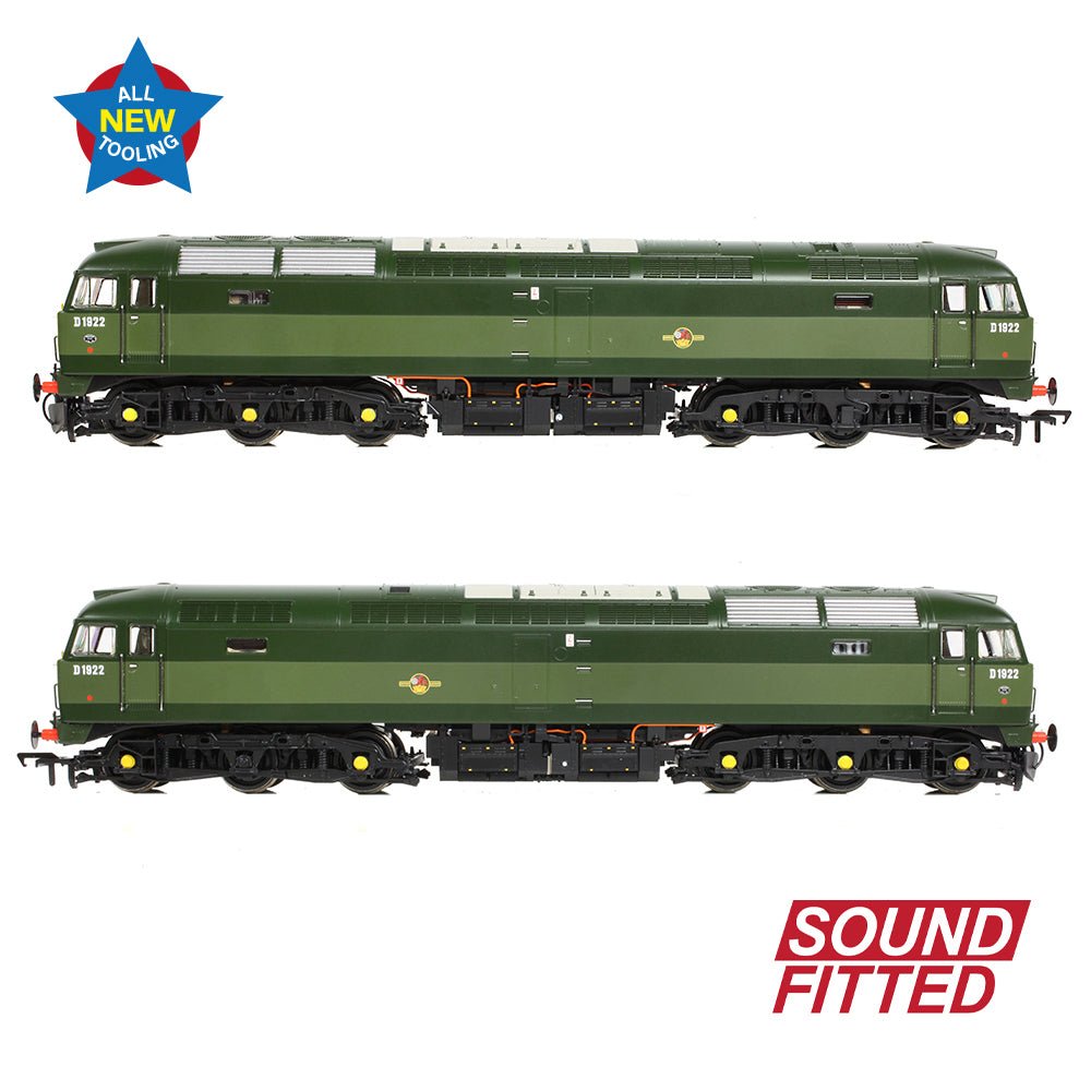 PRE - ORDER: Bachmann Class 47/0 D1922 BR Two - Tone Green (Small Yellow Panels) SOUND FITTED - OO Gauge - Phillips Hobbies