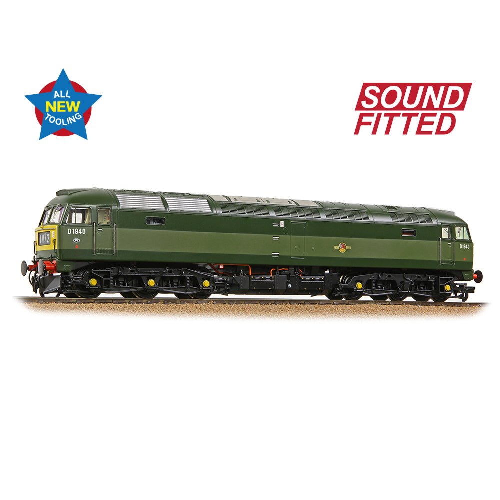 PRE - ORDER: Bachmann Class 47/0 D1940 BR Two - Tone Green (Small Yellow Panels) SOUND FITTED - OO Gauge - Phillips Hobbies