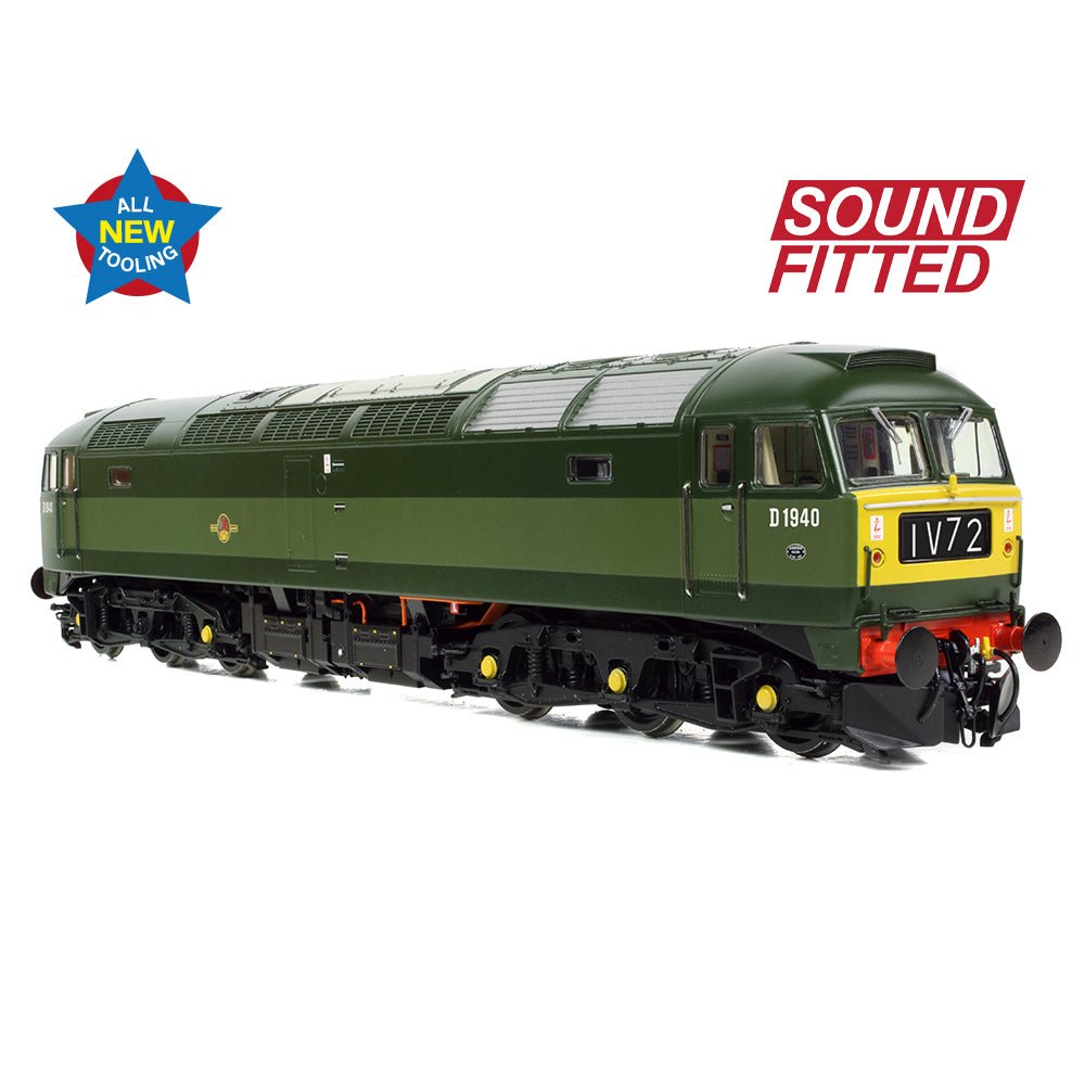 PRE - ORDER: Bachmann Class 47/0 D1940 BR Two - Tone Green (Small Yellow Panels) SOUND FITTED - OO Gauge - Phillips Hobbies