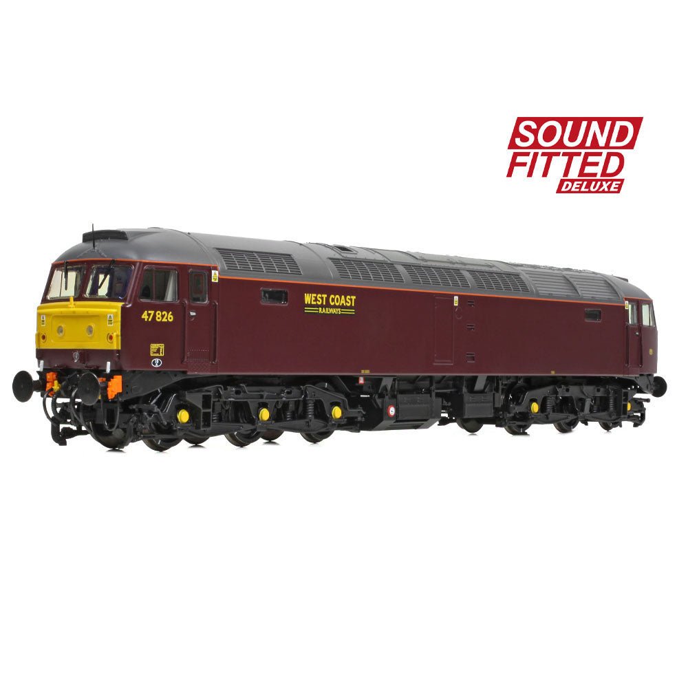 PRE - ORDER: Bachmann Class 47/4 47826 WCRC Maroon SOUND FITTED DELUXE - OO Gauge - Phillips Hobbies