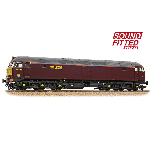 PRE - ORDER: Bachmann Class 47/4 47826 WCRC Maroon SOUND FITTED DELUXE - OO Gauge - Phillips Hobbies