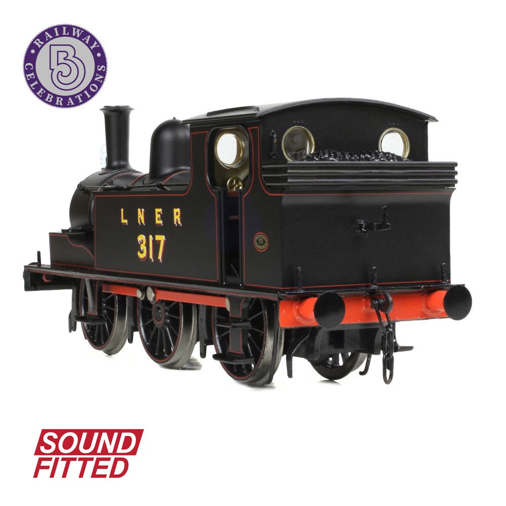 PRE - ORDER: Bachmann NER E (J71) Tank 317 LNER Lined Black SOUND FITTED - OO Gauge - Phillips Hobbies