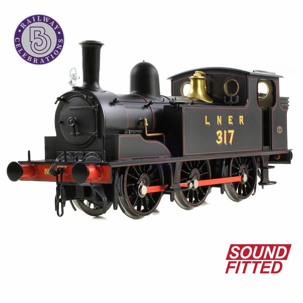 PRE - ORDER: Bachmann NER E (J71) Tank 317 LNER Lined Black SOUND FITTED - OO Gauge - Phillips Hobbies