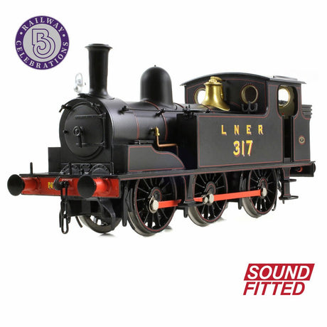 PRE - ORDER: Bachmann NER E (J71) Tank 317 LNER Lined Black SOUND FITTED - OO Gauge - Phillips Hobbies