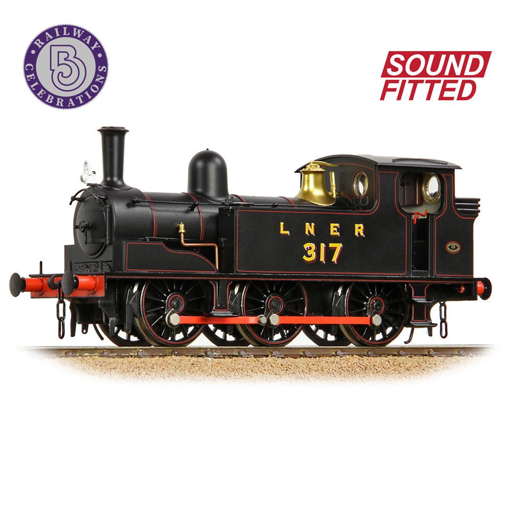 PRE - ORDER: Bachmann NER E (J71) Tank 317 LNER Lined Black SOUND FITTED - OO Gauge - Phillips Hobbies