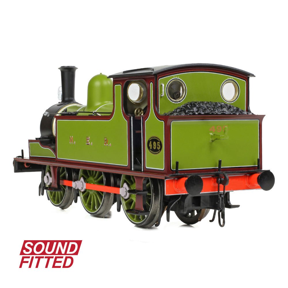 PRE - ORDER: Bachmann NER E Tank 495 NER Lined Green & Maroon SOUND FITTED - OO Gauge - Phillips Hobbies