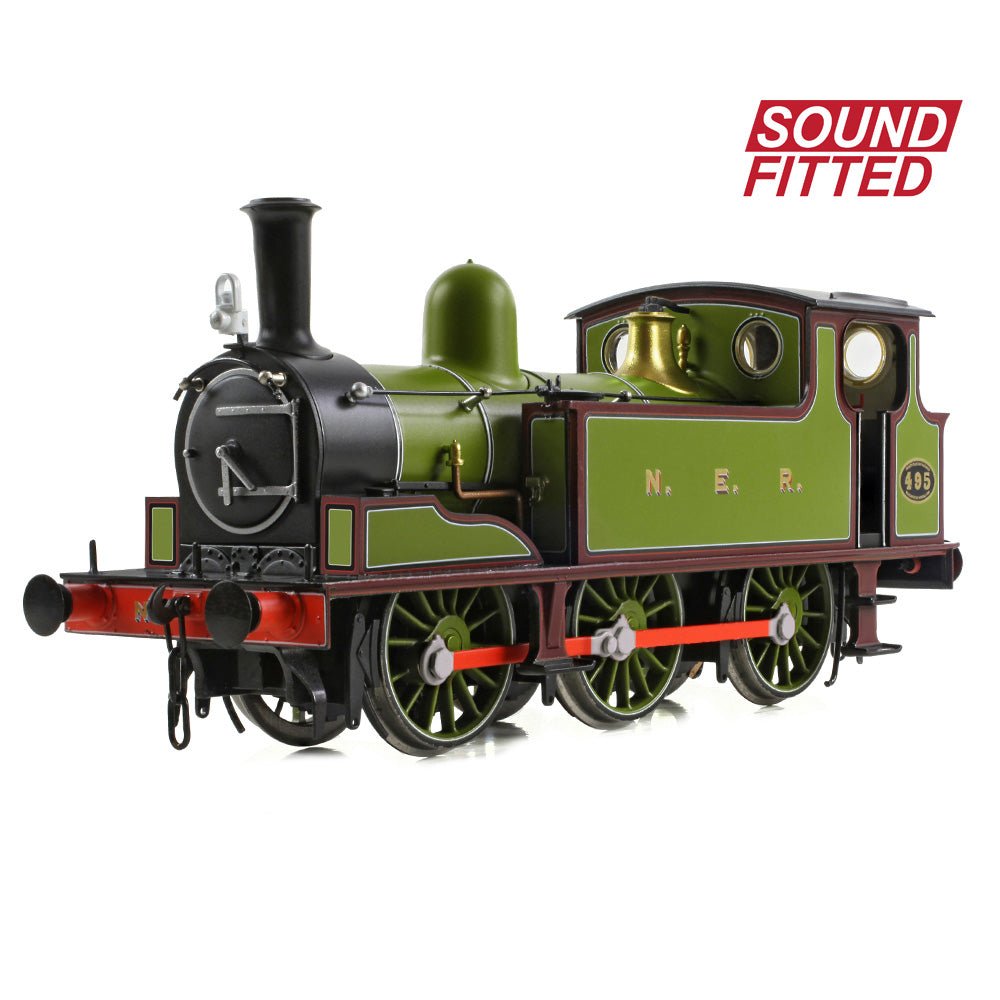 PRE - ORDER: Bachmann NER E Tank 495 NER Lined Green & Maroon SOUND FITTED - OO Gauge - Phillips Hobbies