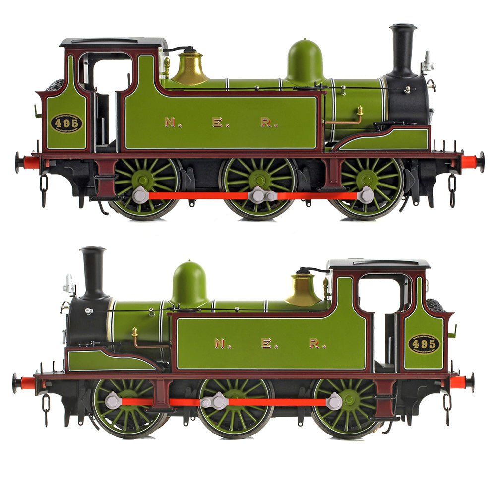 PRE - ORDER: Bachmann NER E Tank 495 NER Lined Green & Maroon SOUND FITTED - OO Gauge - Phillips Hobbies