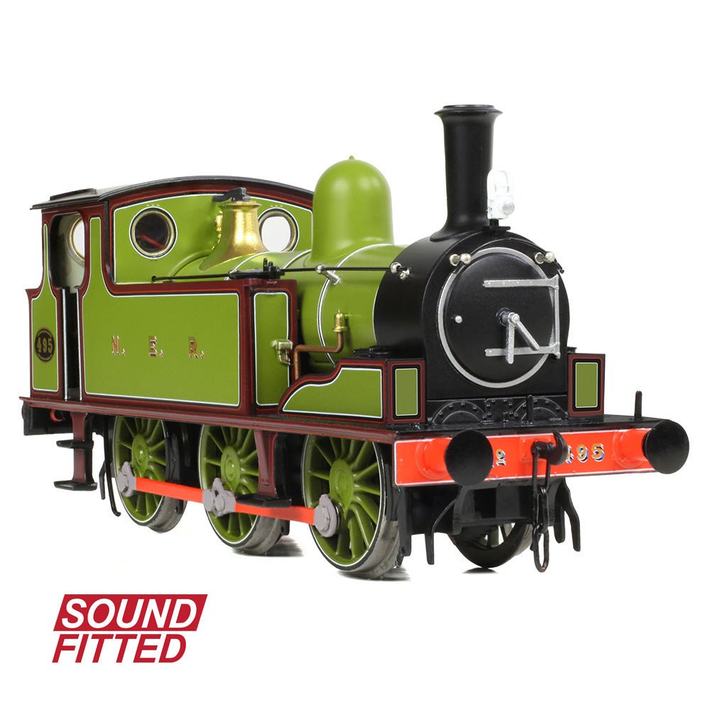 PRE - ORDER: Bachmann NER E Tank 495 NER Lined Green & Maroon SOUND FITTED - OO Gauge - Phillips Hobbies