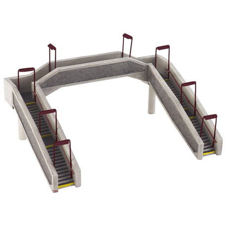 PRE - ORDER: Bachmann Scenecraft Concrete Footbridge - Red - Phillips Hobbies