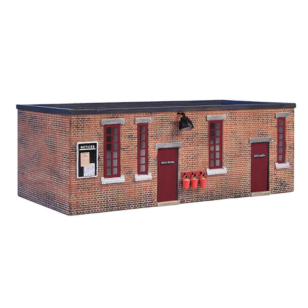PRE - ORDER: Bachmann Scenecraft Depot Mess Room and Toilet - Red Doors - Phillips Hobbies