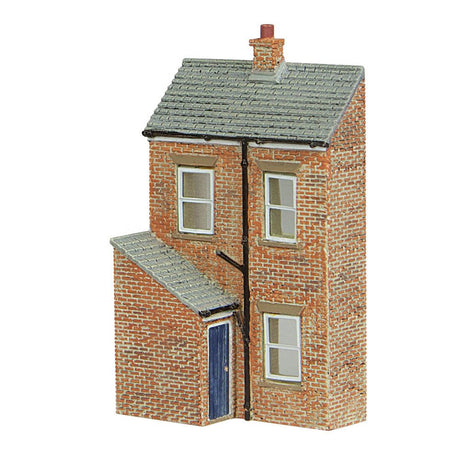 PRE - ORDER: Bachmann Scenecraft Low Relief Rear Of Terrace - Right Hand, Blue Door - Phillips Hobbies