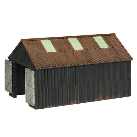 PRE - ORDER: Bachmann Scenecraft Narrow Gauge (NG7) Corrugated Engine Shed - Phillips Hobbies