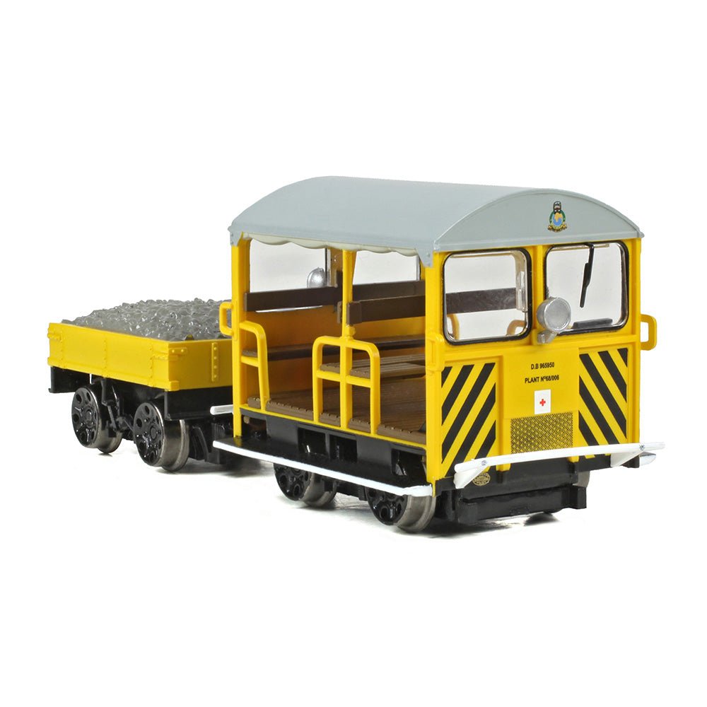 PRE - ORDER: Bachmann Wickham Type 27 Trolley Car BR Departmental Yellow (Wasp Stripes) - OO Gauge - Phillips Hobbies