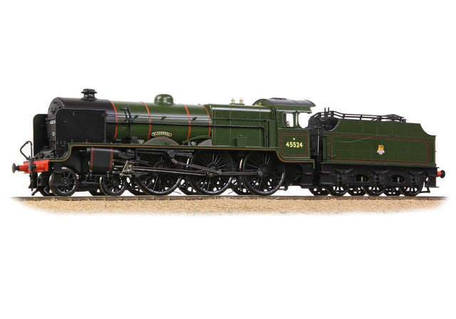 PRE - ORDER: Branchline LMS 5XP 'Patriot' with Riveted Fowler Tender 45524 'Blackpool' BR Lined Green (Early Emblem) - OO Gauge - Phillips Hobbies