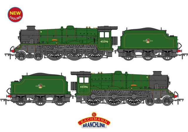 PRE - ORDER: Branchline LMS Jubilee with Double Chimney & Welded Stanier Tender 45596 'Bahamas' BR Lined Green (Late Crest) (PRESERVED) - OO Gauge - Phillips Hobbies