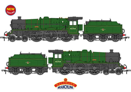 PRE - ORDER: Branchline LMS Jubilee with Riveted Fowler Tender 45704 'Leviathan' BR Lined Green (Late Crest) - OO Gauge - Phillips Hobbies