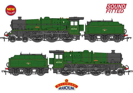 PRE - ORDER: Branchline LMS Jubilee with Riveted Fowler Tender 45704 'Leviathan' BR Lined Green (Late Crest) SOUND FITTED - OO Gauge - Phillips Hobbies