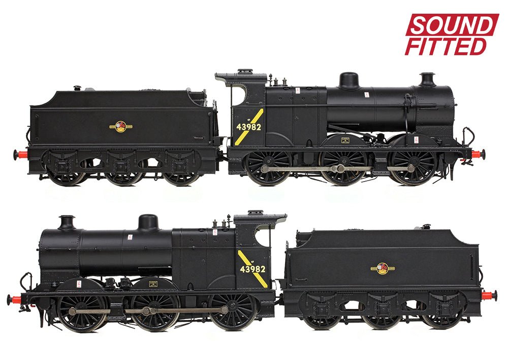 PRE - ORDER: Branchline MR 3835 (4F) with Fowler Tender 43982 BR Black (Late Crest) SOUND FITTED - OO Gauge - Phillips Hobbies