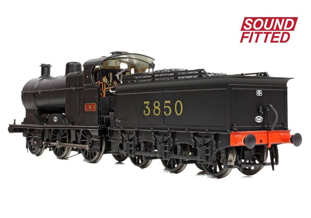 PRE - ORDER: Branchline MR 3835 (4F) with Johnson - Deeley Tender 3850 LMS Black (MR Numerals) SOUND FITTED - OO Gauge - Phillips Hobbies
