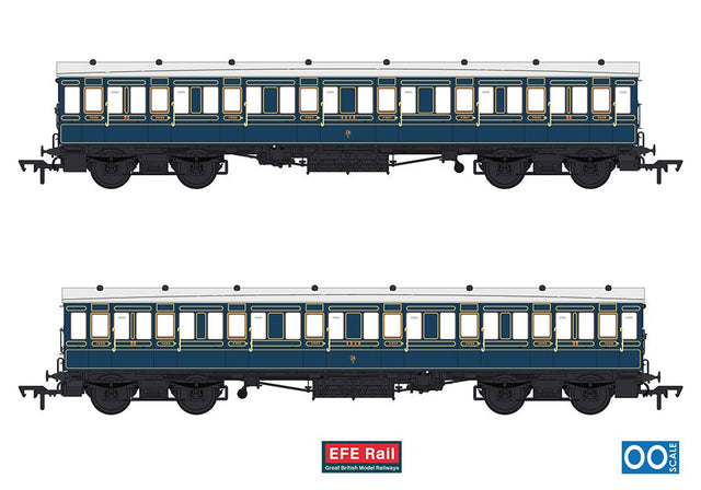 PRE - ORDER: EFE Rail 54ft non - Corridor Composite S&DJR Lined Blue - OO Gauge - Phillips Hobbies