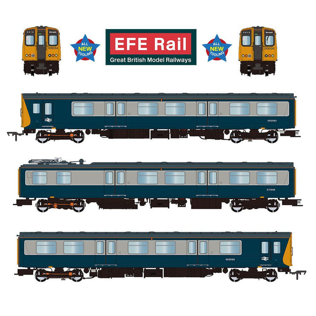 PRE - ORDER: EFE Rail Class 313 3 - Car EMU 313034 BR Blue & Grey - OO Gauge - Phillips Hobbies